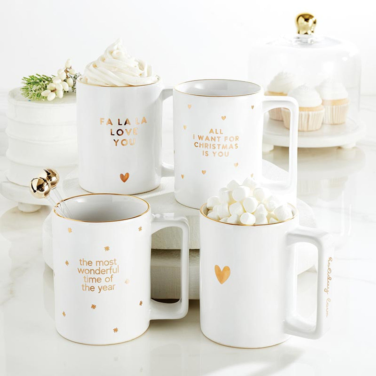 Gold Foil Organic Mug Set