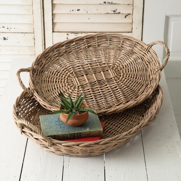 Oval Natural Basket Tray