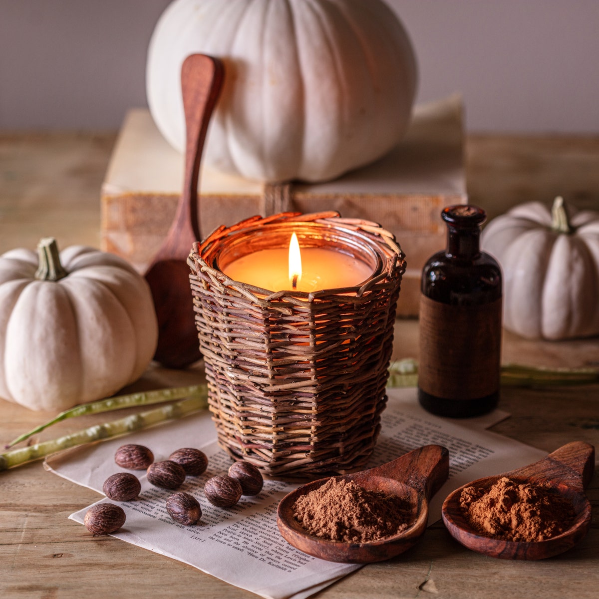 Vintage Pumpkin French Willow Candle