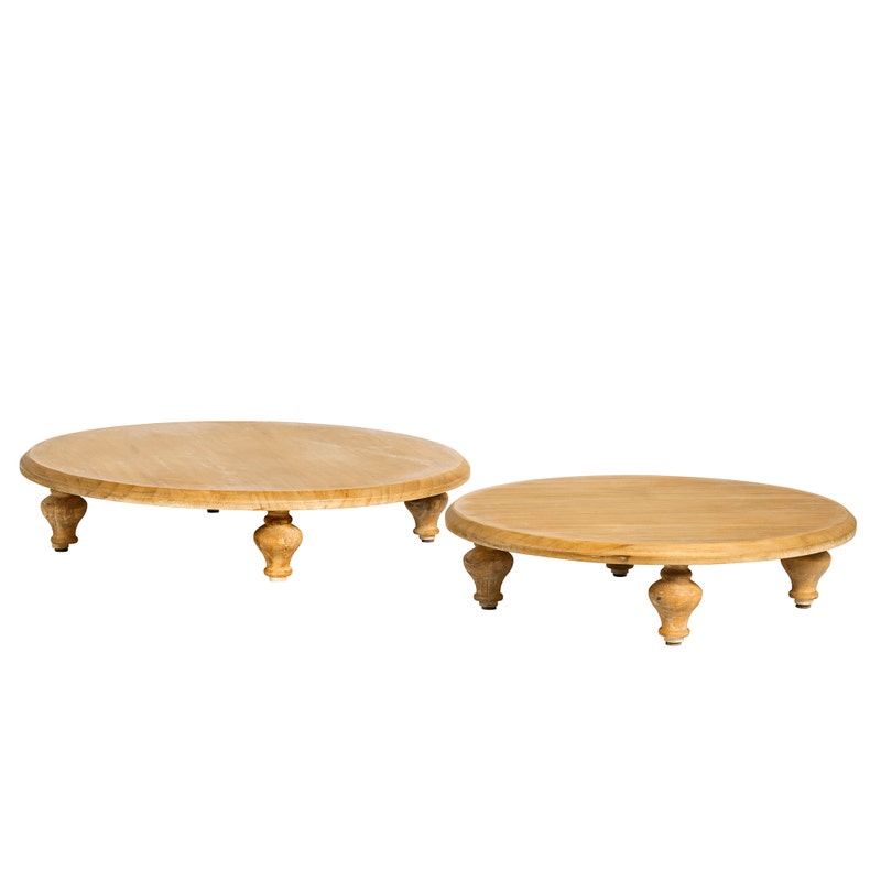 Round Wooden Footed Riser Set