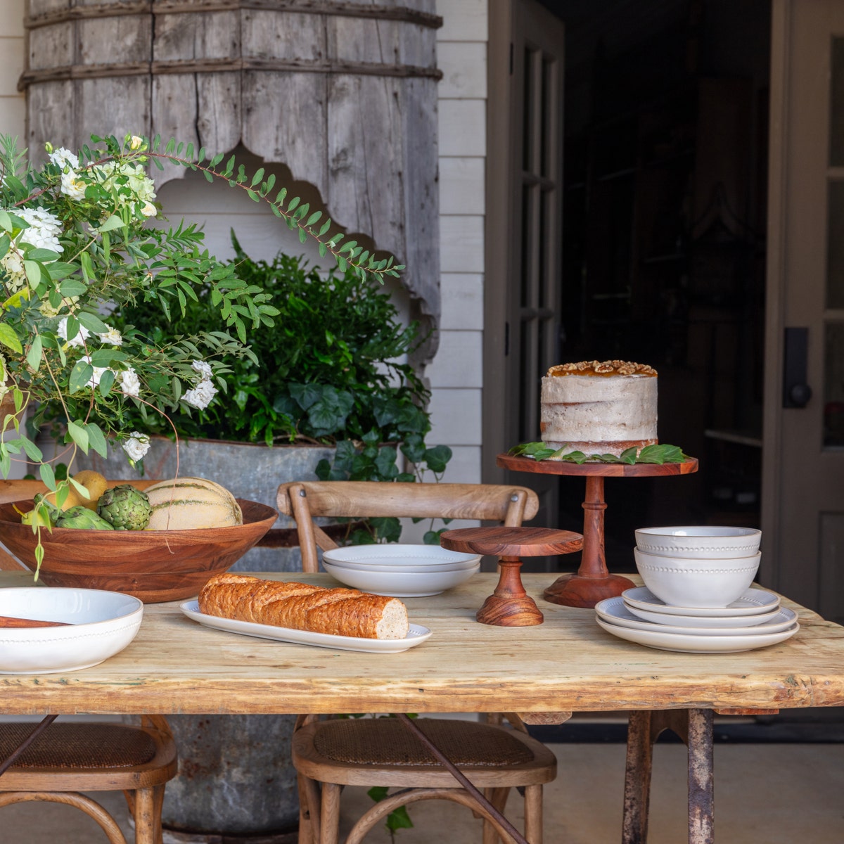 Isabella White Pasta Bowl Set