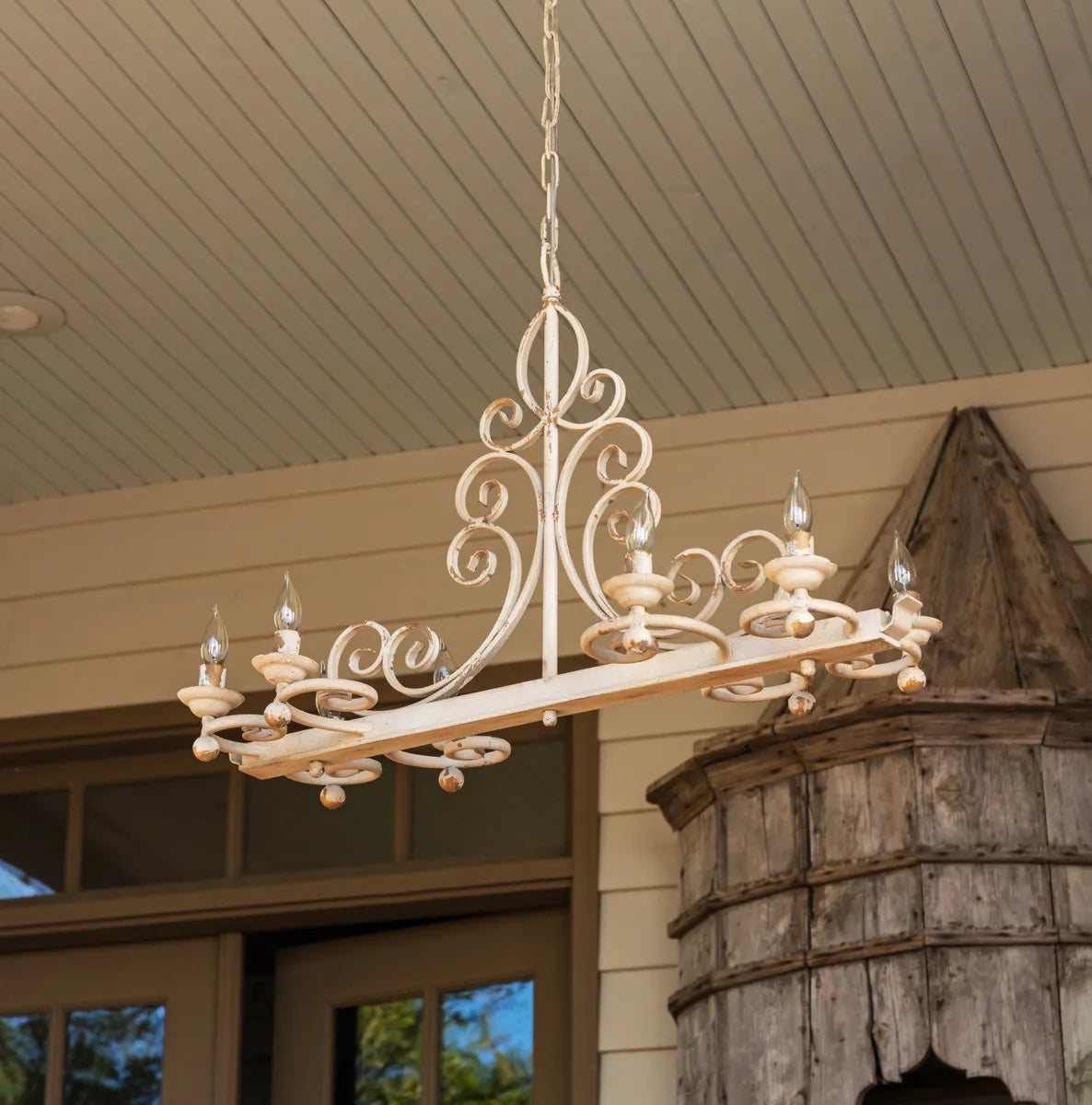 Horizontal Iron Filigree Chandelier A Cottage in the City
