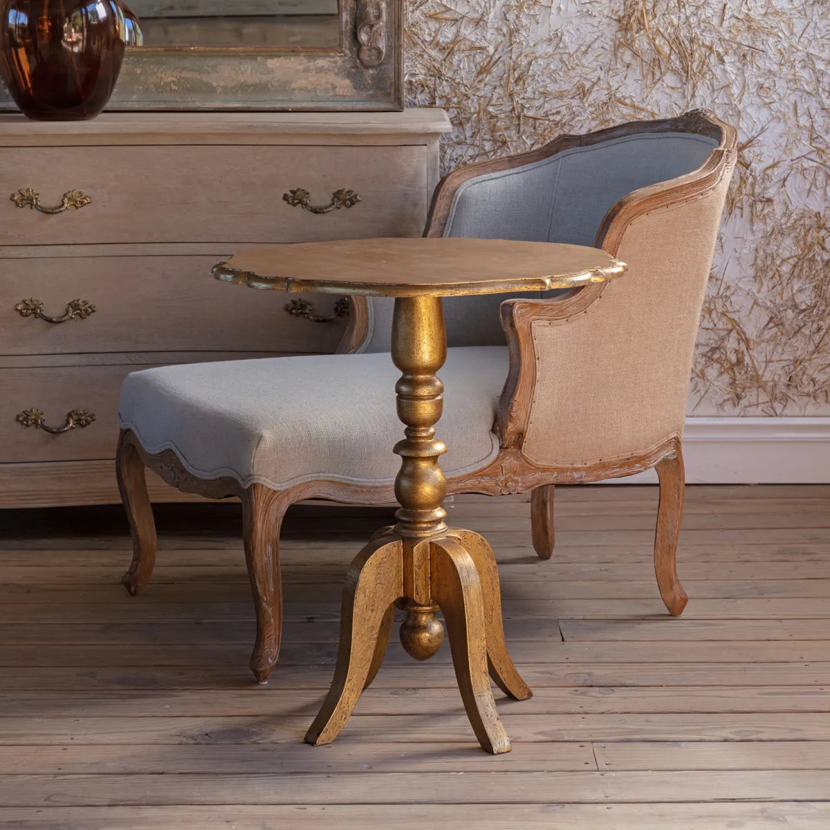 Gilded Fille Side Table