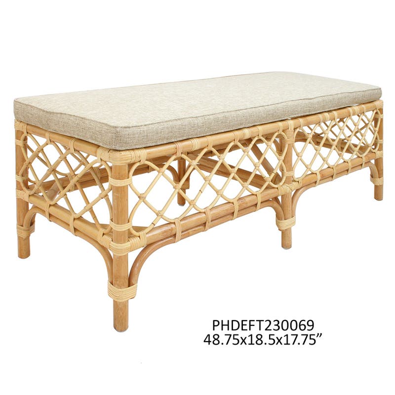 Terrace Rattan Bench