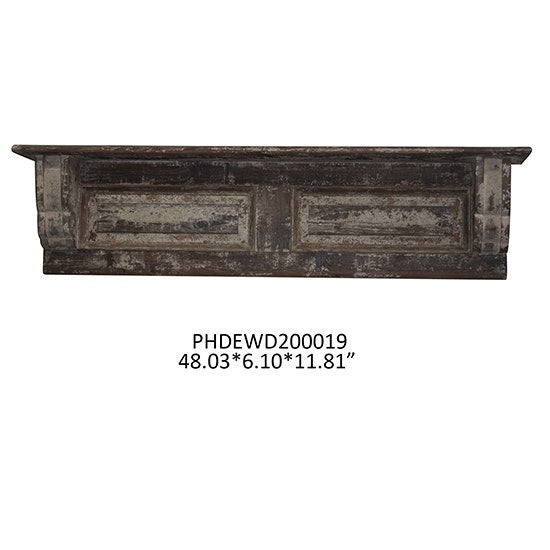 Wooden Wall Shelf With Aged Paint