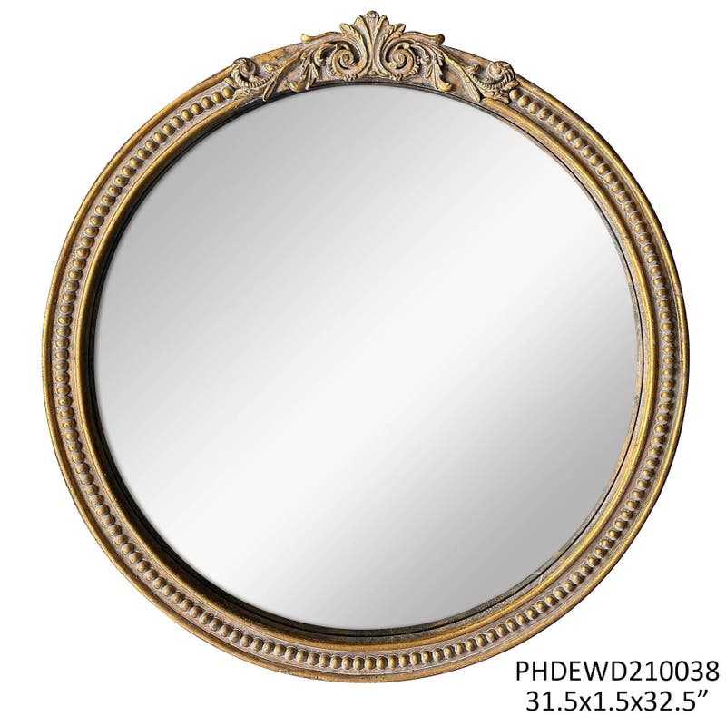 Barrie Gold Round Mirror