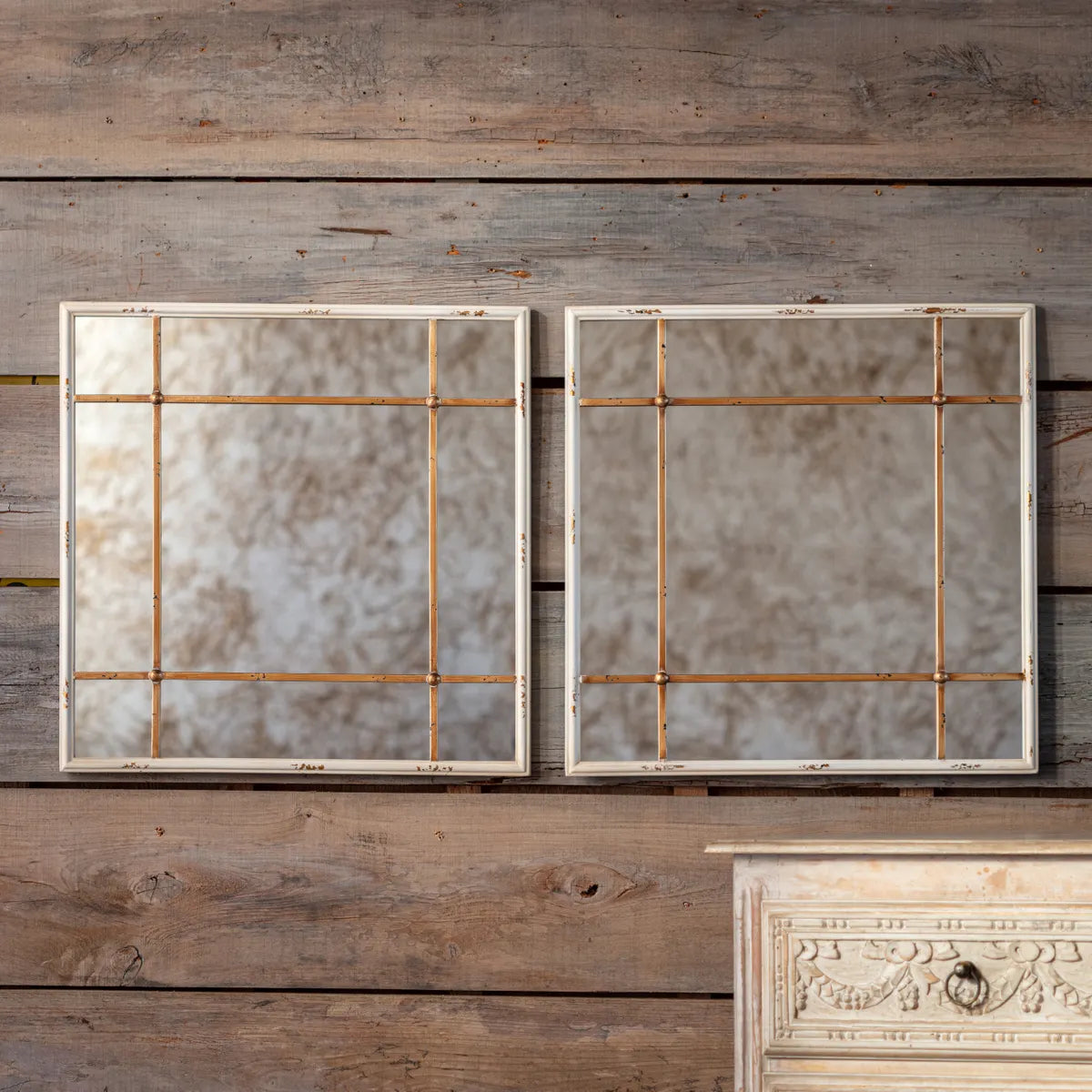 Gridded Square Mirror Set