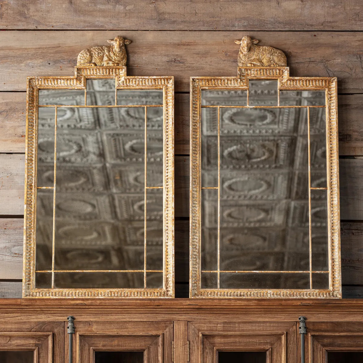 Deux Le Petit Mouton Mirror Set