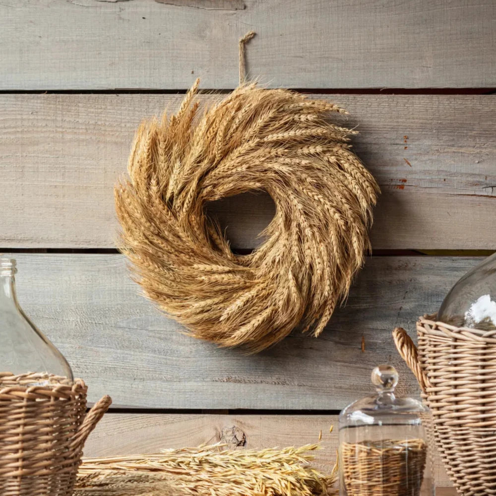 Dried Wheat Wreath Set