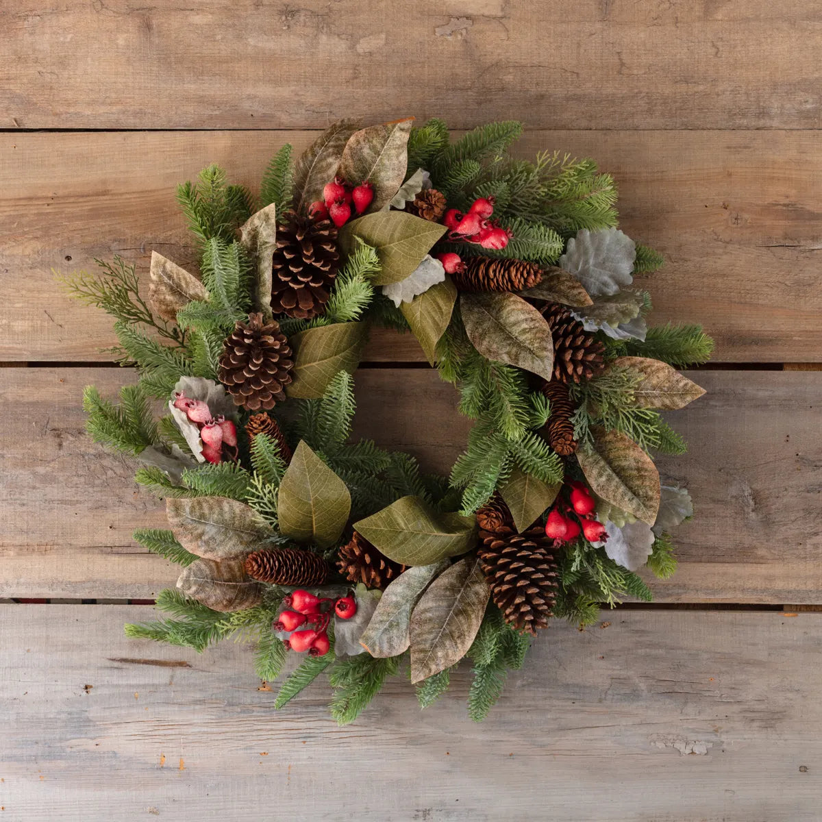 Gathered Botanical Christmas Wreath