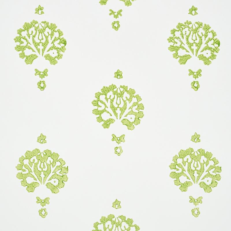 Schumacher Dahlia Hand Blocked Print Wallpaper