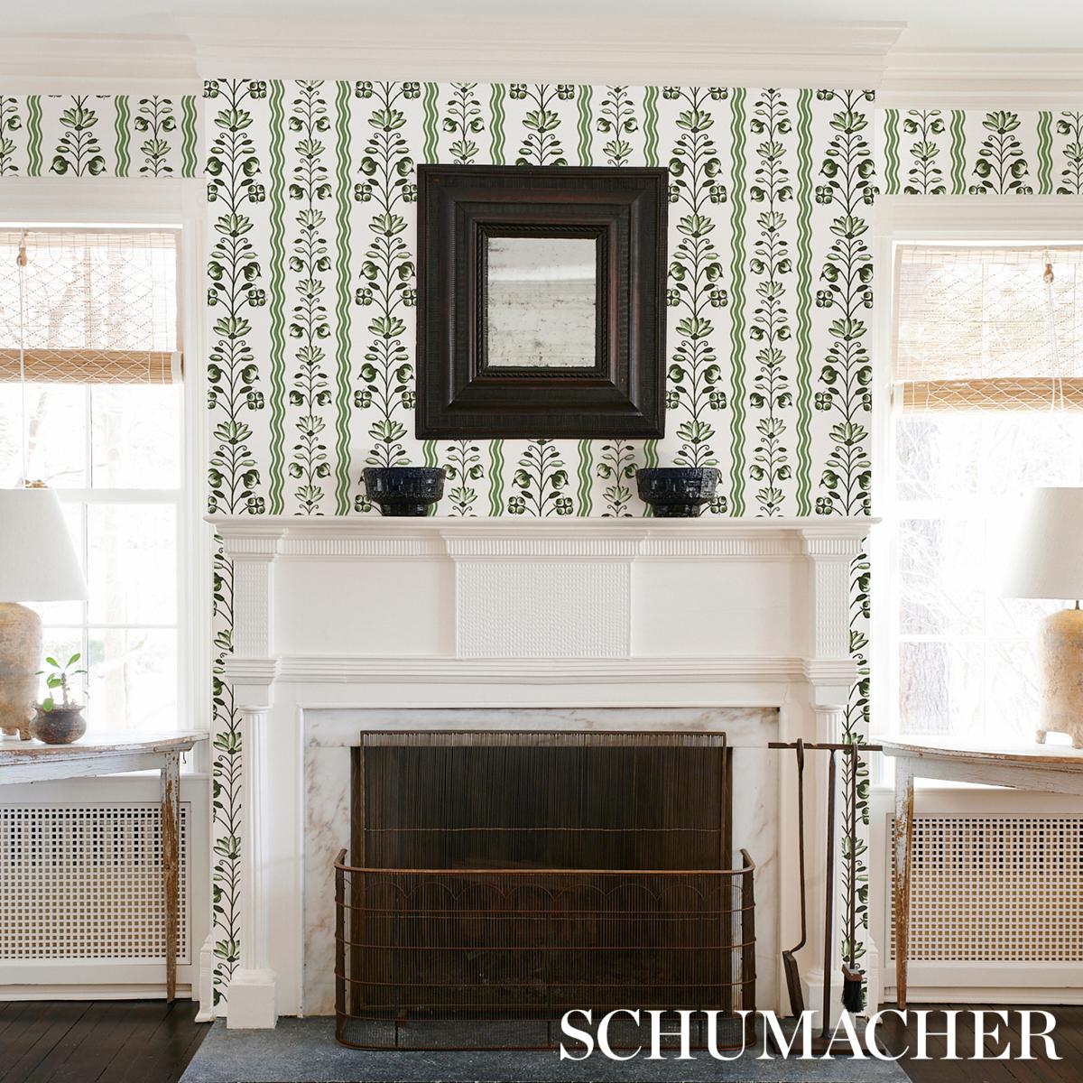 Schumacher Delft Waves Wallpaper