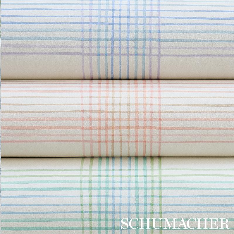 Schumacher Minerva Plaid Print Wallpaper