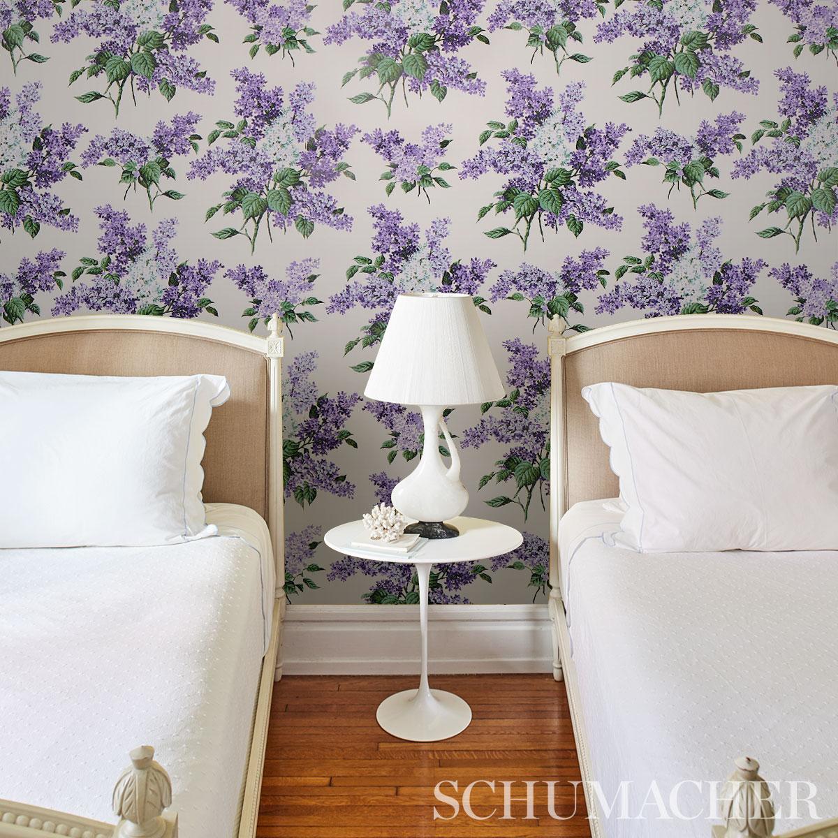 Schumacher Proust's Lilacs Purple Fabric - SCH 180621