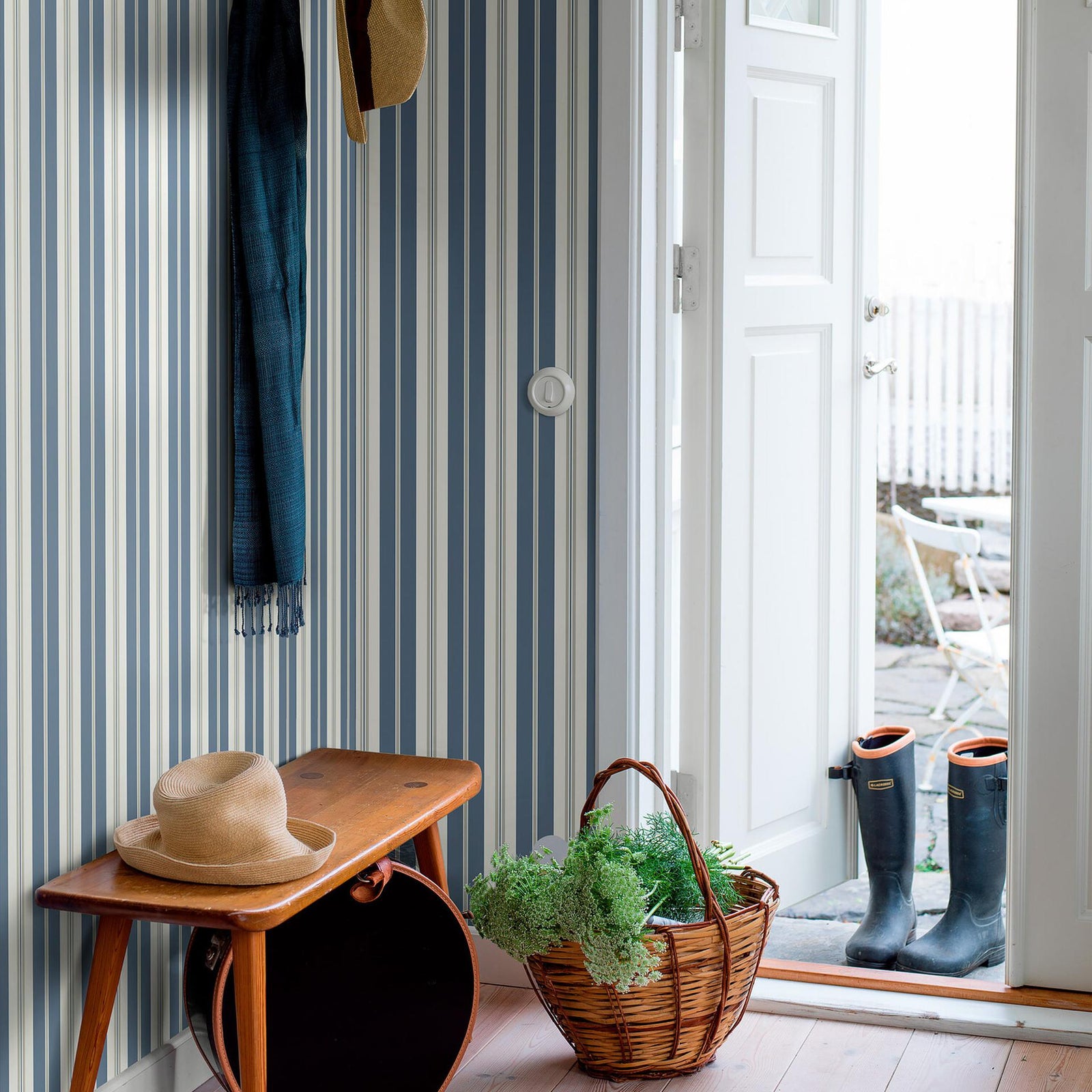 Schumacher Sandhamn Stripe Wallpaper