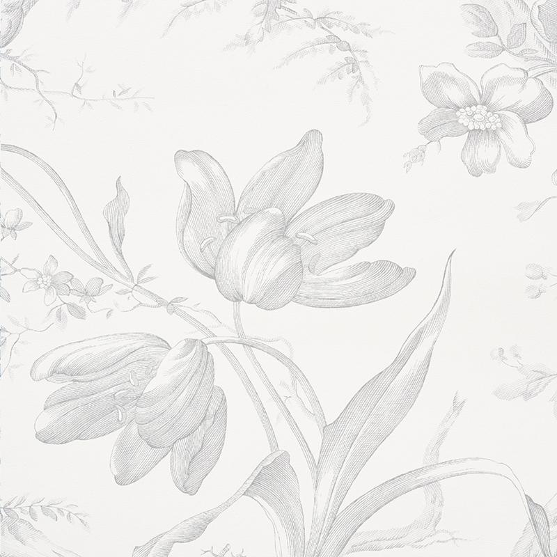 Schumacher Toile De Fleurs Wallpaper