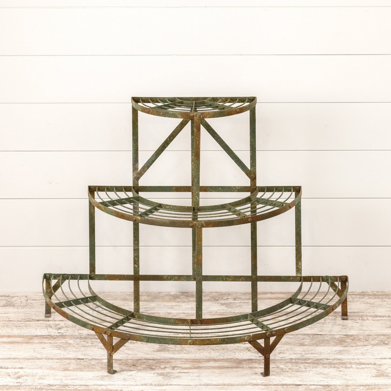 Aged Green Three Tiered Plant Stand - A Cottage in the City