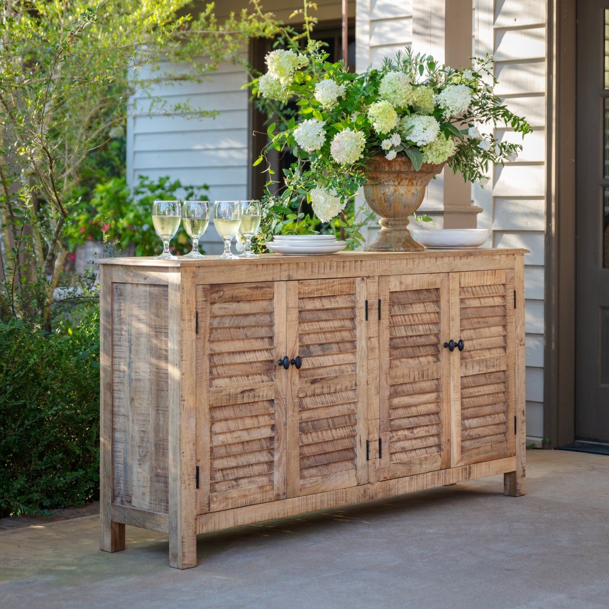 Aged Shutter Console - A Cottage in the City