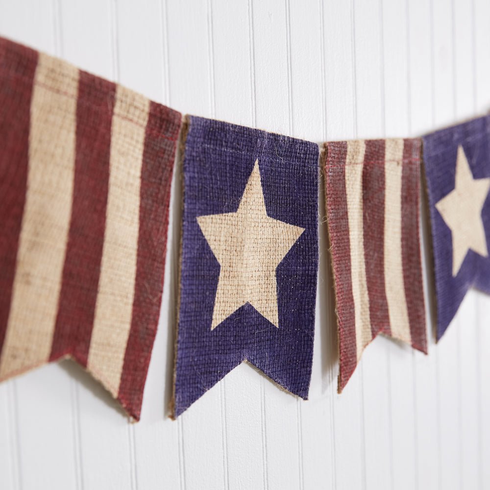 Americana Burlap Banner - A Cottage in the City