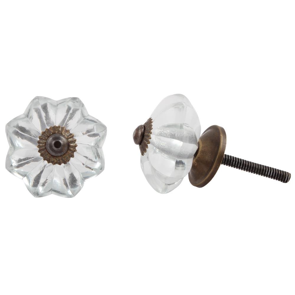 Antique Cut Glass Flower Knob - A Cottage in the City