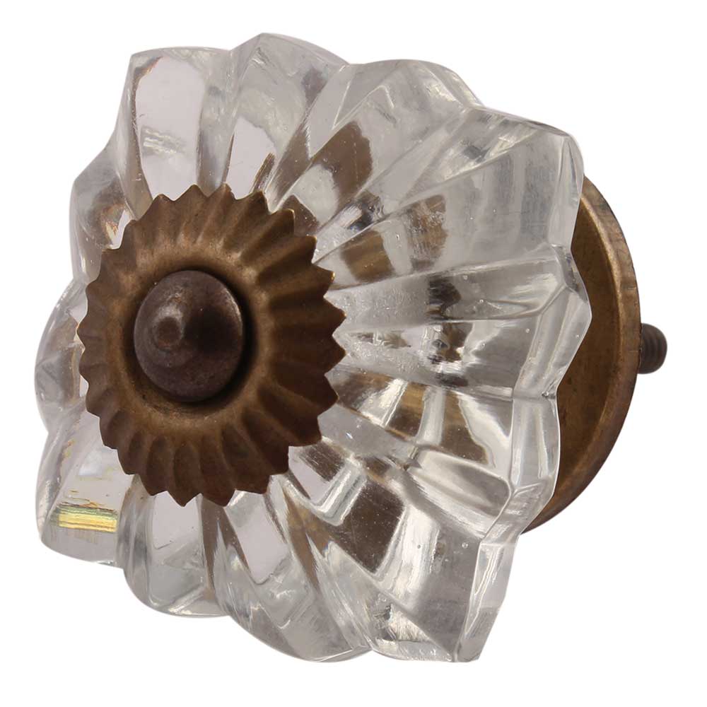 Antique Cut Glass Square Knob - A Cottage in the City