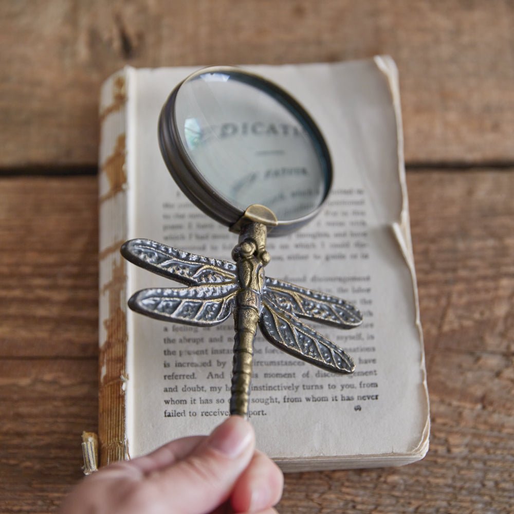 Antiqued Brass Magnifying Glass - A Cottage in the City