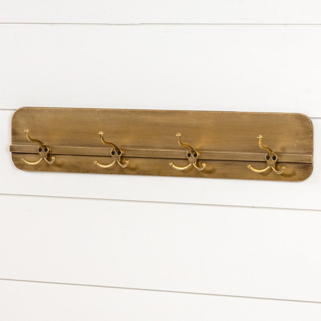 Antiqued Gold Wall Rack - A Cottage in the City