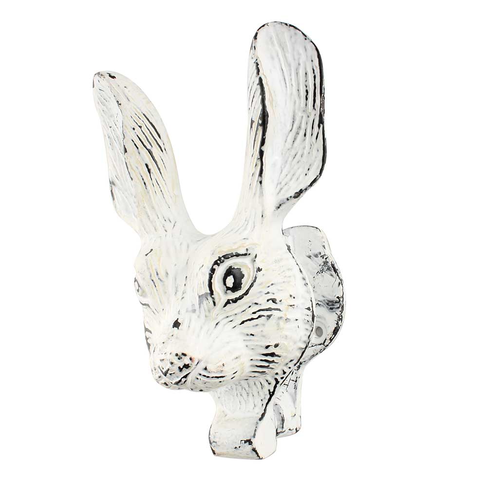 Antiqued White Rabbit Door Knocker - A Cottage in the City