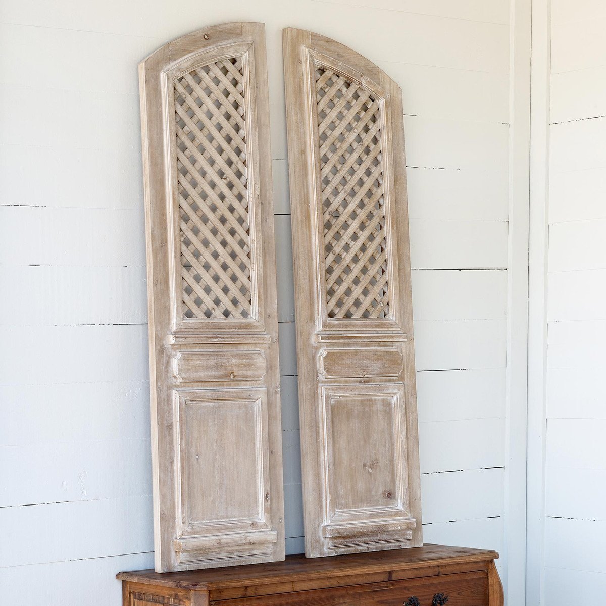 Arched Lattice Work Panels S/2 - A Cottage in the City