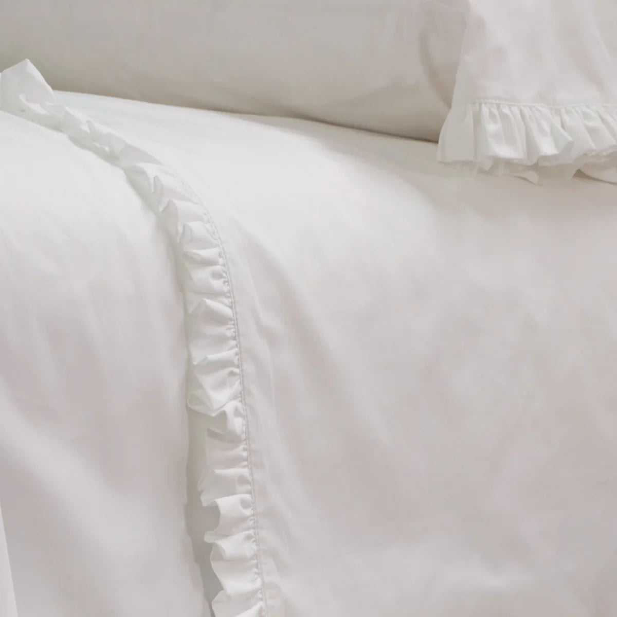 Audrey Ruffle Cotton Percale Sheet Set by Pom Pom at Home
