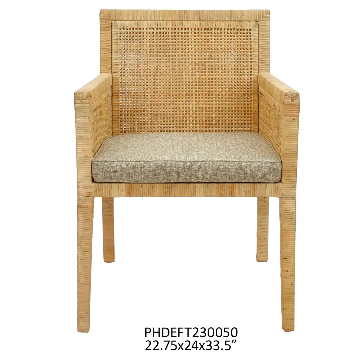 Austin Rattan Arm Chair - A Cottage in the City