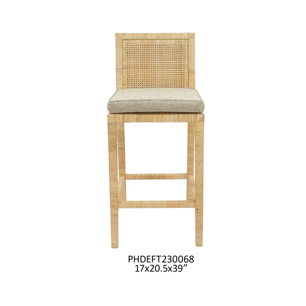 Austin Rattan Barstool - A Cottage in the City