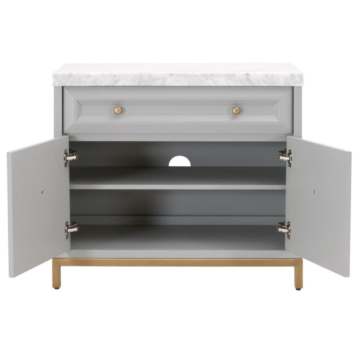 Azure Carrera Dove Gray Media Chest - A Cottage in the City