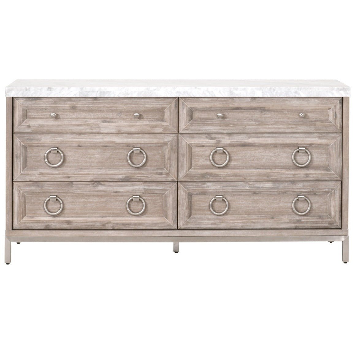 Azure Carrera Natural Gray 6 Drawer Double Dresser - A Cottage in the City