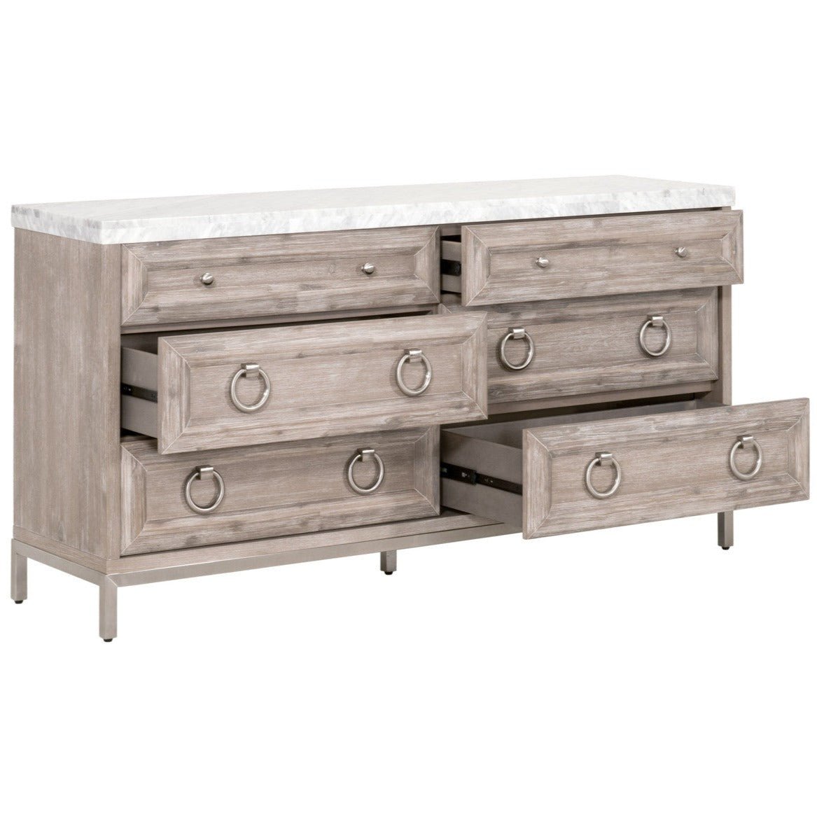 Azure Carrera Natural Gray 6 Drawer Double Dresser - A Cottage in the City