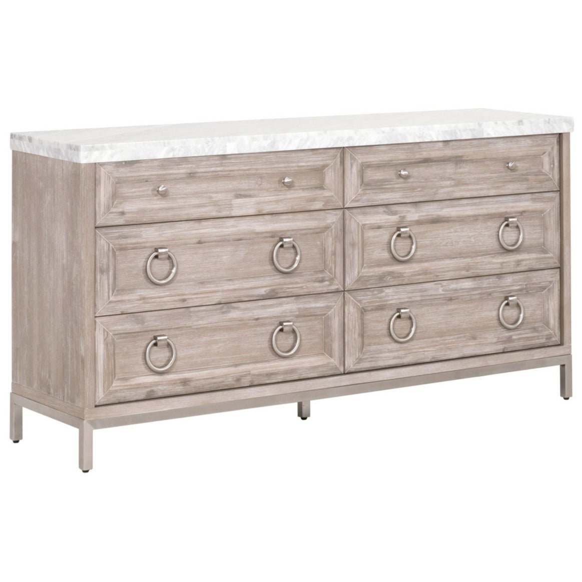 Azure Carrera Natural Gray 6 Drawer Double Dresser - A Cottage in the City