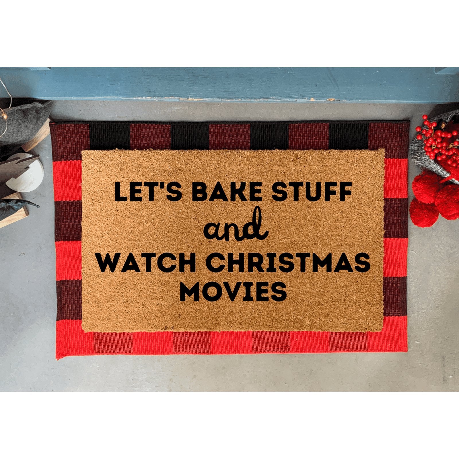 Bake And Watch Christmas Movies Doormat - A Cottage in the City