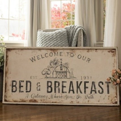 Bed &amp; Breakfast Large Metal Sign - A Cottage in the City