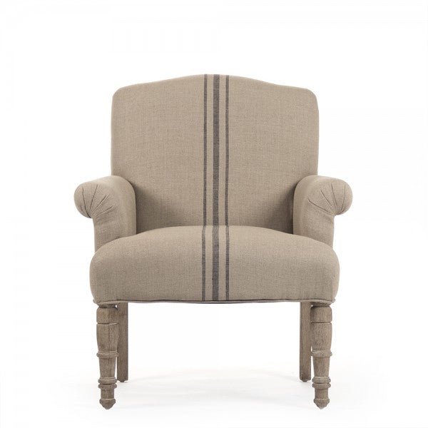 Blue Stripe Rana Club Chair - A Cottage in the City