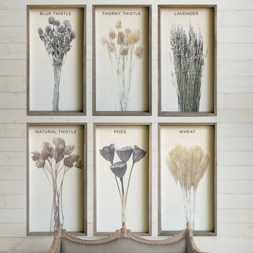 Botanical Canvas Print With Wood Frame - A Cottage in the City