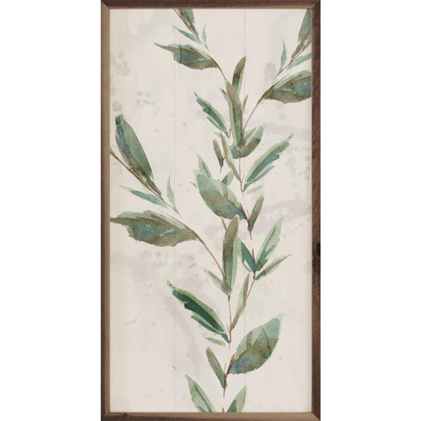 Botanical Panel 2 One Vine By Nina Blue Wood Framed Print - A Cottage in the City