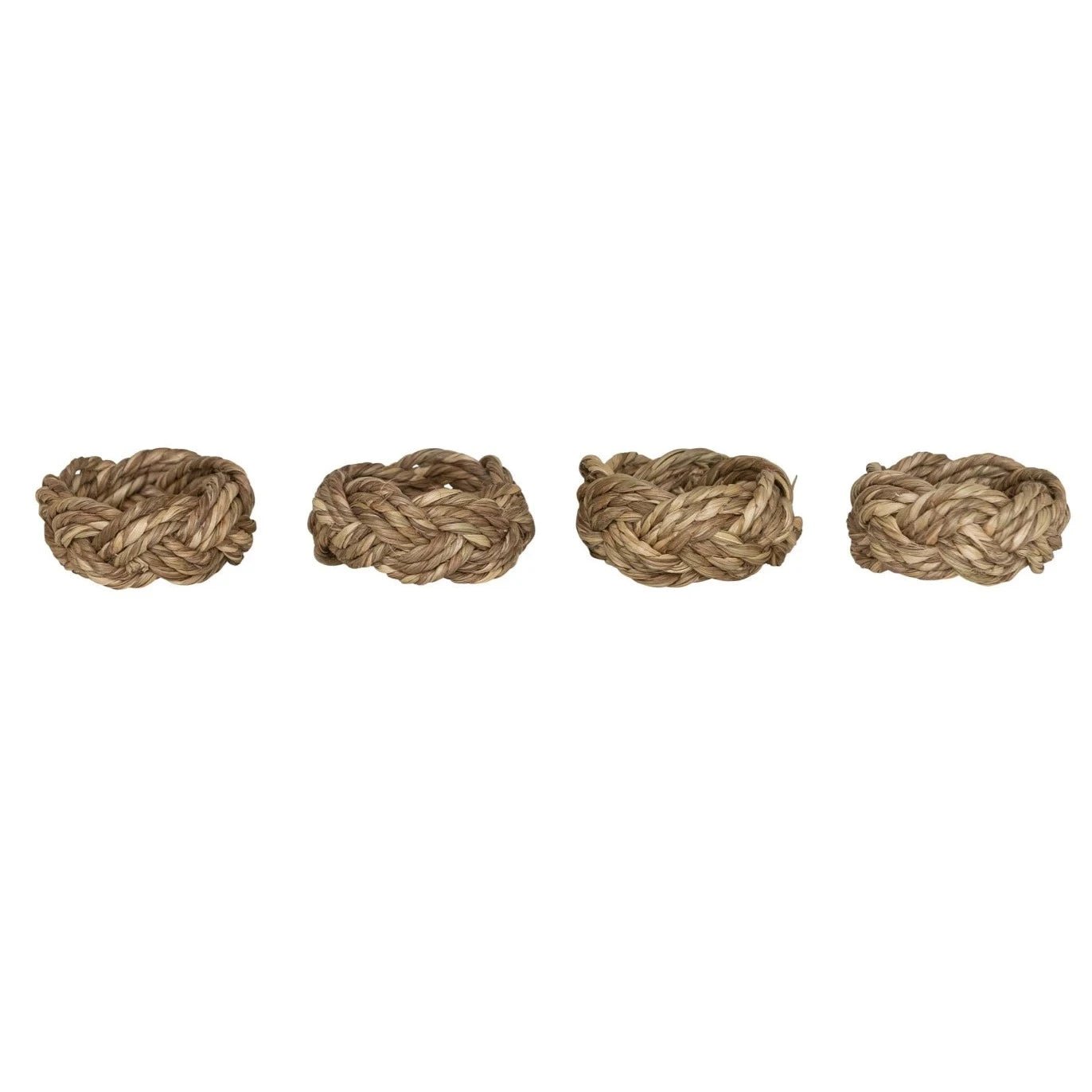 Braided Seagrass Napkin Ring Set - A Cottage in the City