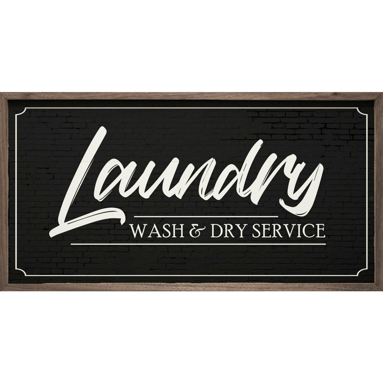 Brick Laundry Wash & Dry Service Wood Framed Print - A Cottage in the City