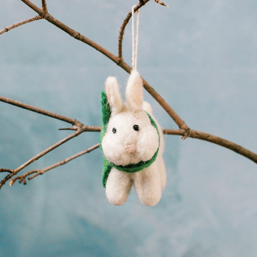 Winter Bunny Felt Ornament