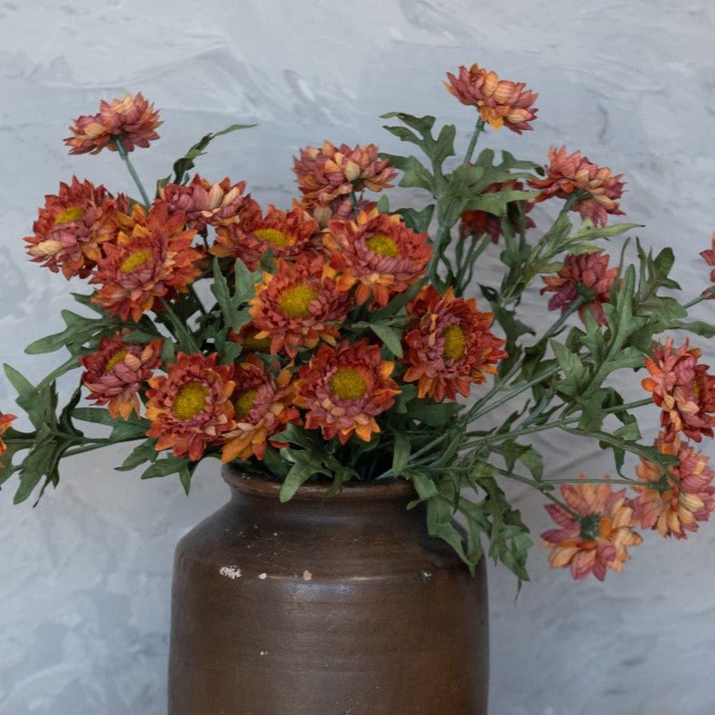 Burnt Orange Strawflower Pick - A Cottage in the City