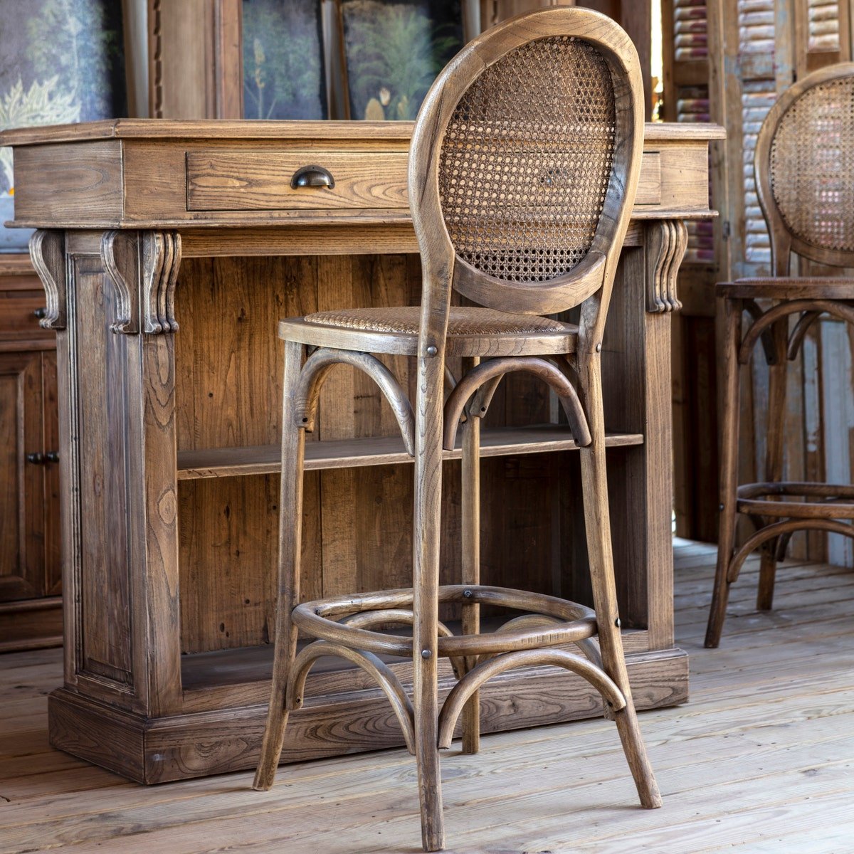 Cane Back Stool - A Cottage in the City