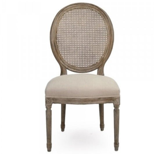 Caned Back Medallion Side Chair - A Cottage in the City