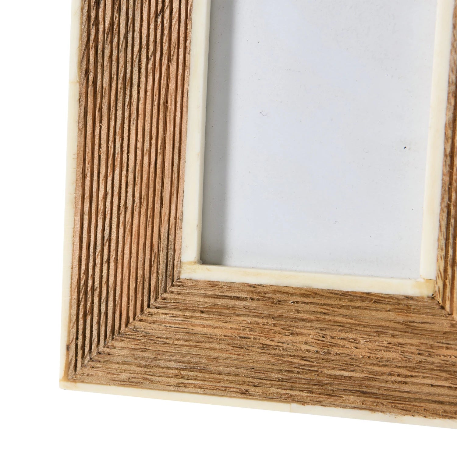 Hand Carved Photo Frame With Bone Border