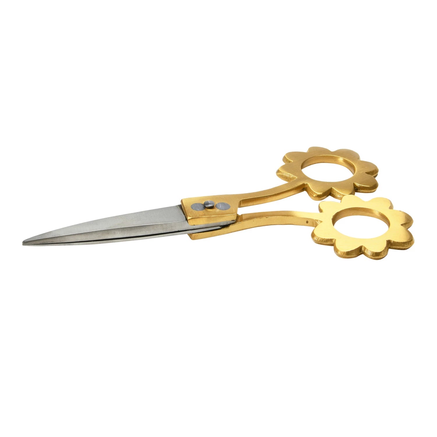 Brass Flower Handle Scissors