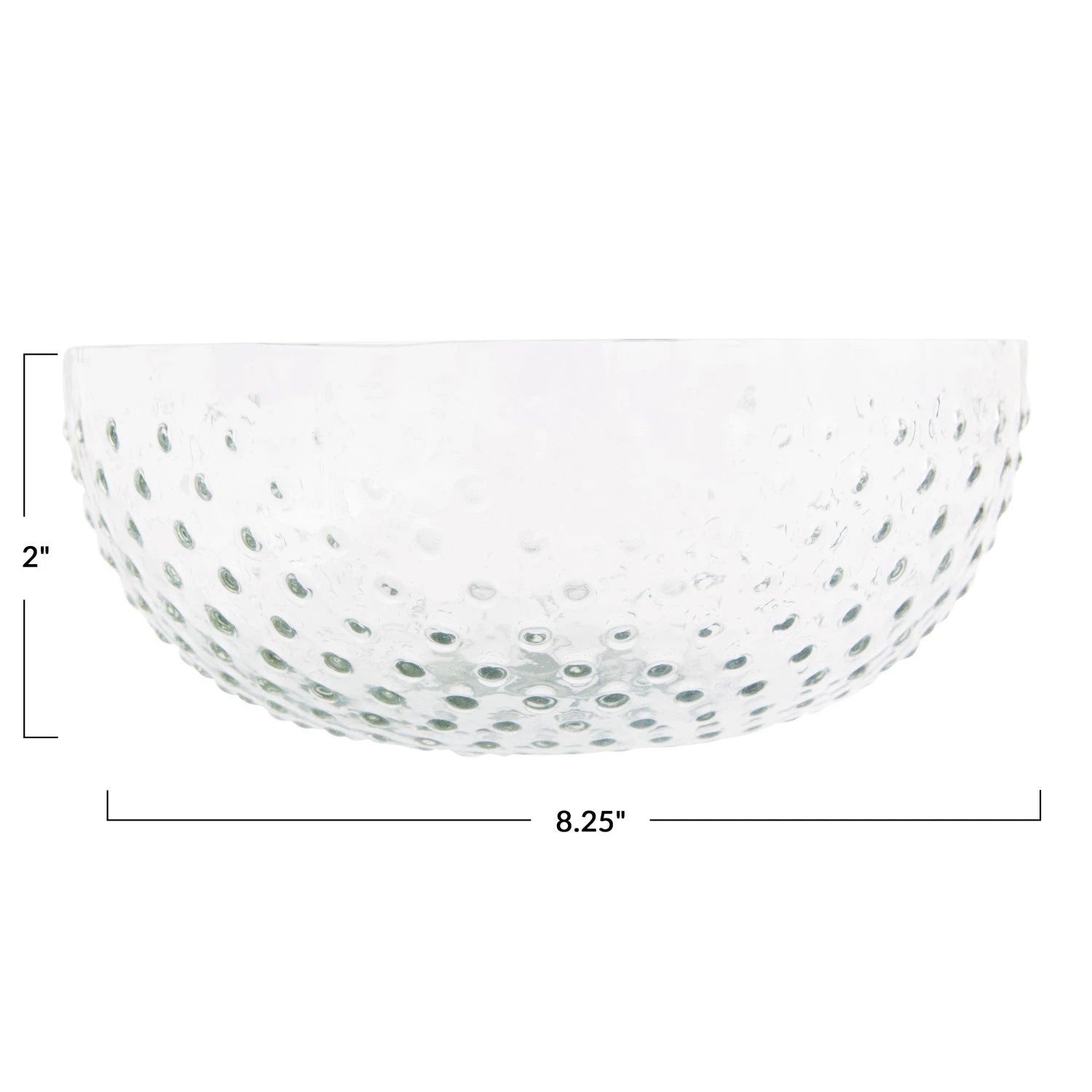 Glass Hobnail Salad Bowl